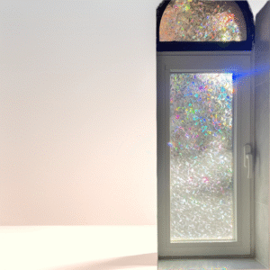 Holographic Rainbow Window Film - Static Cling No-Glue Glass Sticker for Bathroom & Shop Decoration